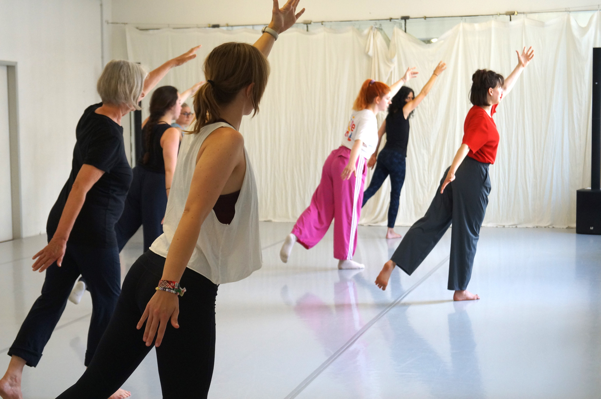 Teaching practice — group moving in unison